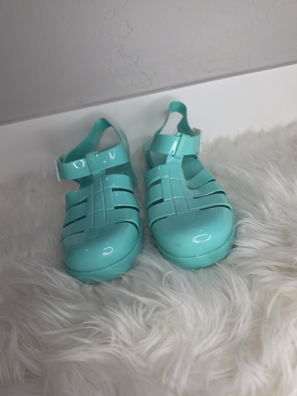 Teal Jelly Sandals